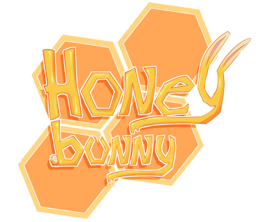 The logo shows a honeycomb. In the center is written "Honey Bunny".