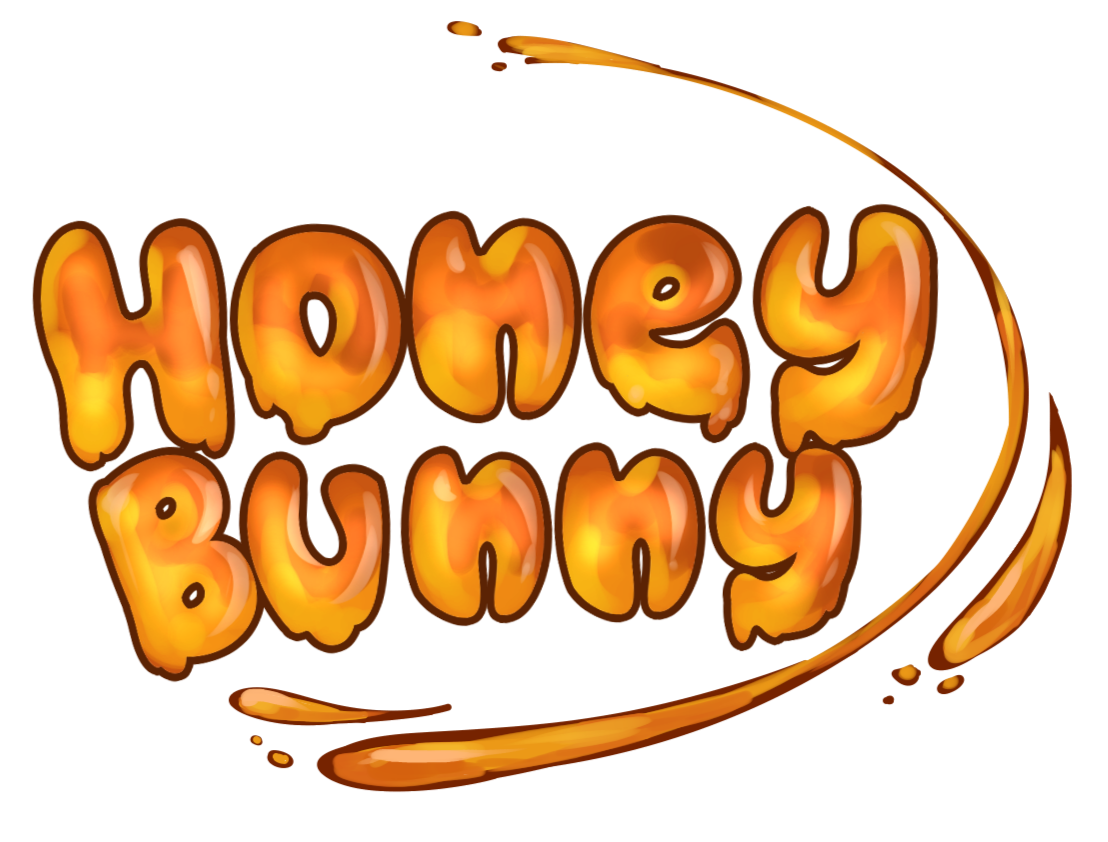 The logo shows a honeycomb. In the center is written "Honey Bunny".